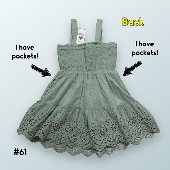 NWT, Baby GAP Sage Green Eyelet Dress / Size: 2T - Picture 2 of 3